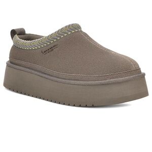 UGG Koolaburra Burree Platform Slippers Women Size 12 Grey Cloud Comfort 1159750